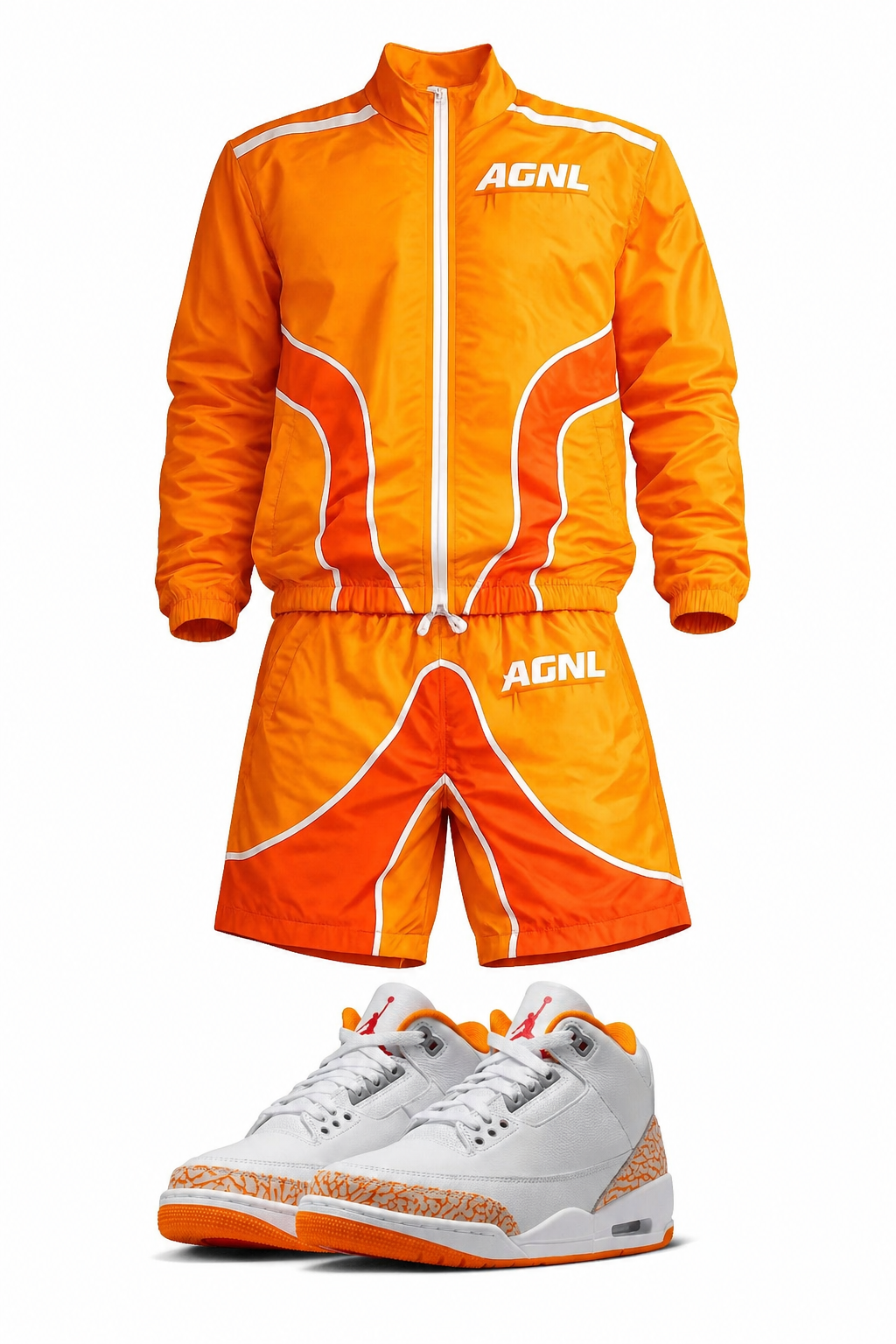 AGNL Orange Windbreaker Set