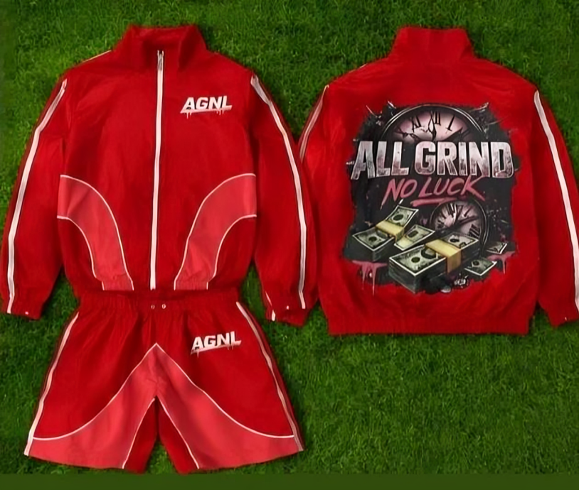 AGNL Red Windbreaker Set